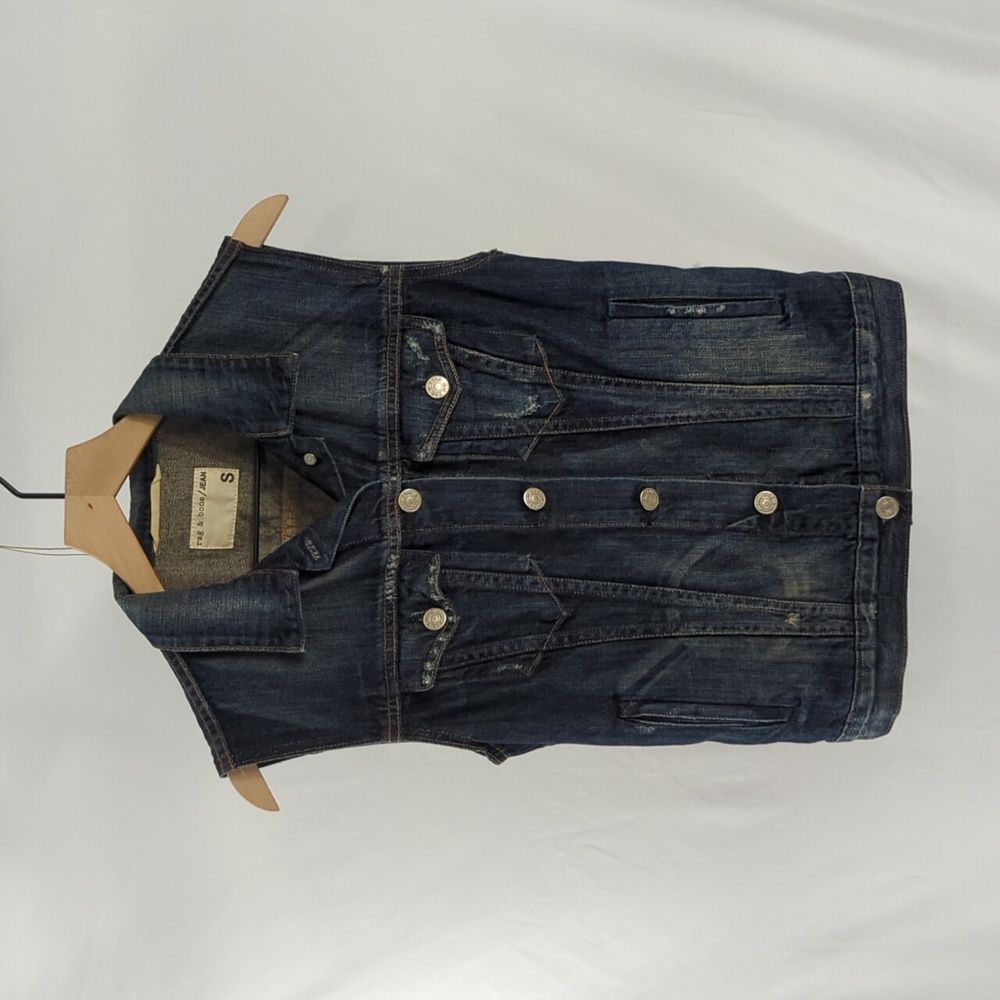 Rag & Bone Distressed Denim Vest